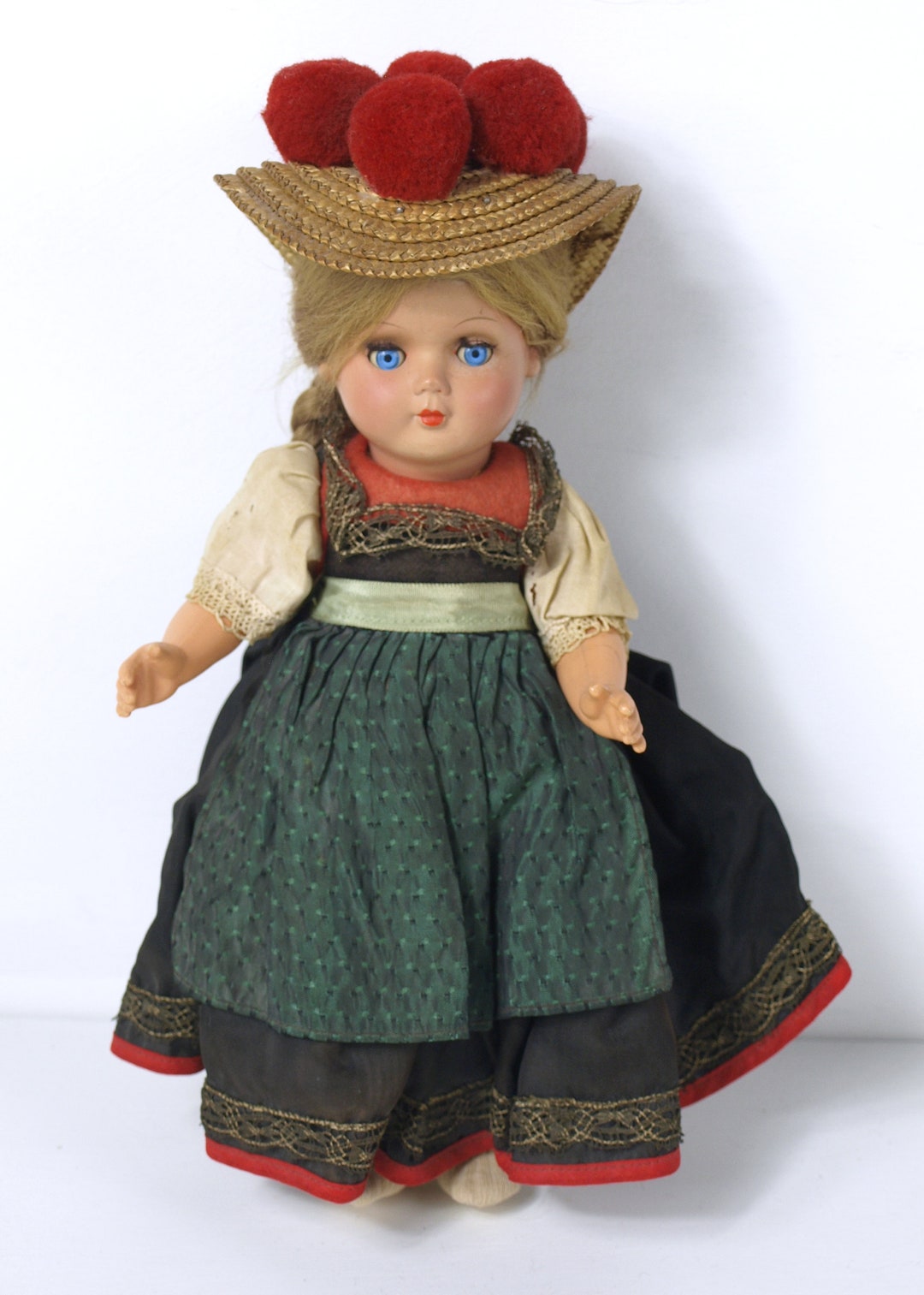 Mid Century Vintage Schildkröt Celluloid Doll, Ca. 1950s - 12