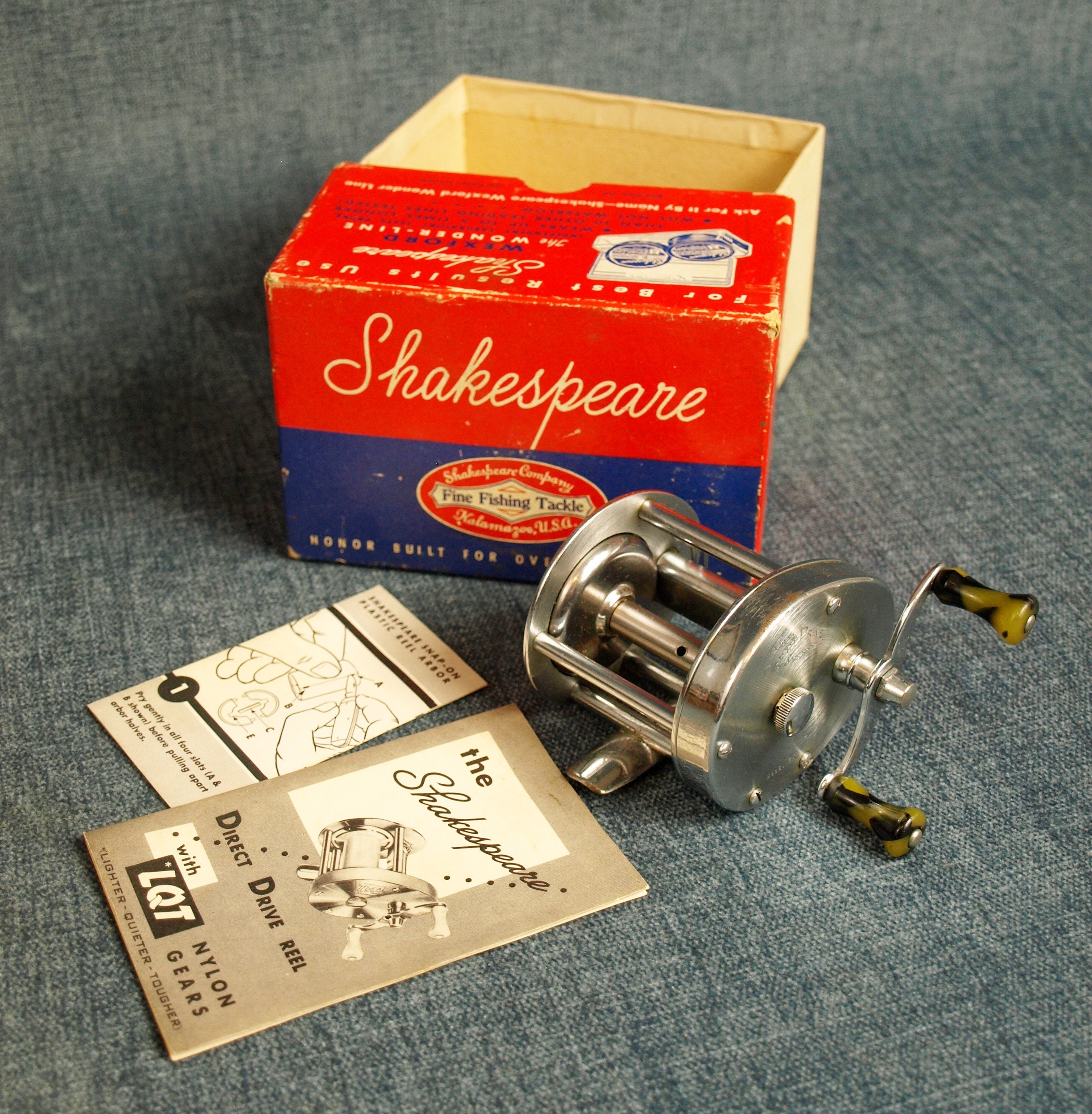 Vintage No.1924 Direct Drive by Shakespeare Fishing Reel Model FK With Box  and Instructions Superb Condition -  Canada