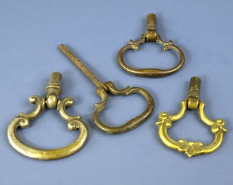 Ring Puls Vintage Brass Floral Drawer Cabinet Ring Pulls - Etsy