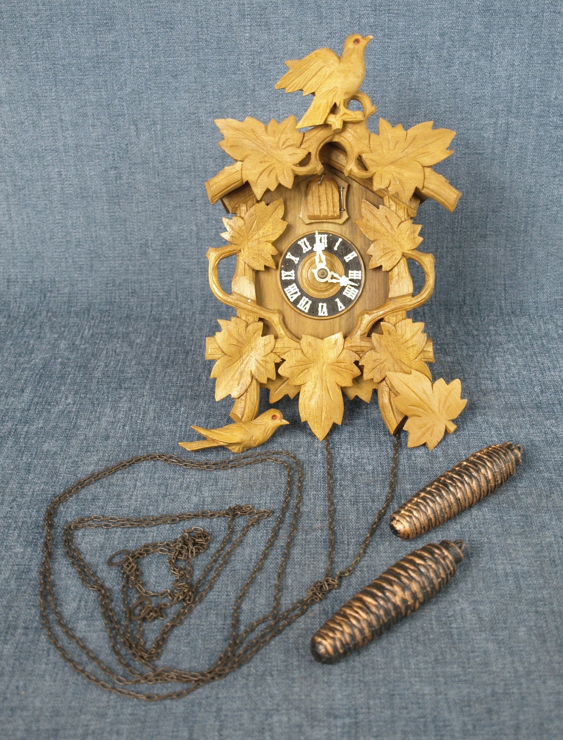 Vintage Willy Neef German Cuckoo Clock With Blue Bird Cuckoo Etsy