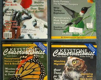 Keystone Conservationist Wildlife / Environmental Pennsylvania Magazines - May to December 1998 Volume 1 Number 1-4