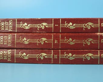 The World's Best Poems edited by Berton Braley 1929 HC, Volumes 1, 4, & 9; published by Funk and Wagnalls Co. SOLD SEPARATELY