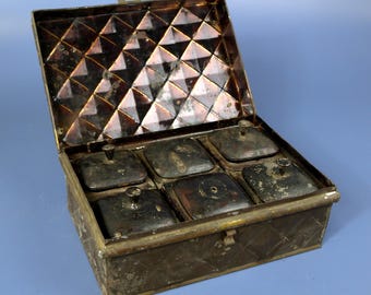 ブランド雑貨総合 Antique Antique | Compartments 7 with Box Spice Round Brass 工芸品