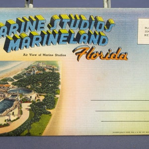 Carnet de cartes postales souvenir vintage Marine Studios Marineland Florida
