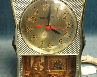 Vintage Master Crafters Wall Clock With Blacksmith Swinging