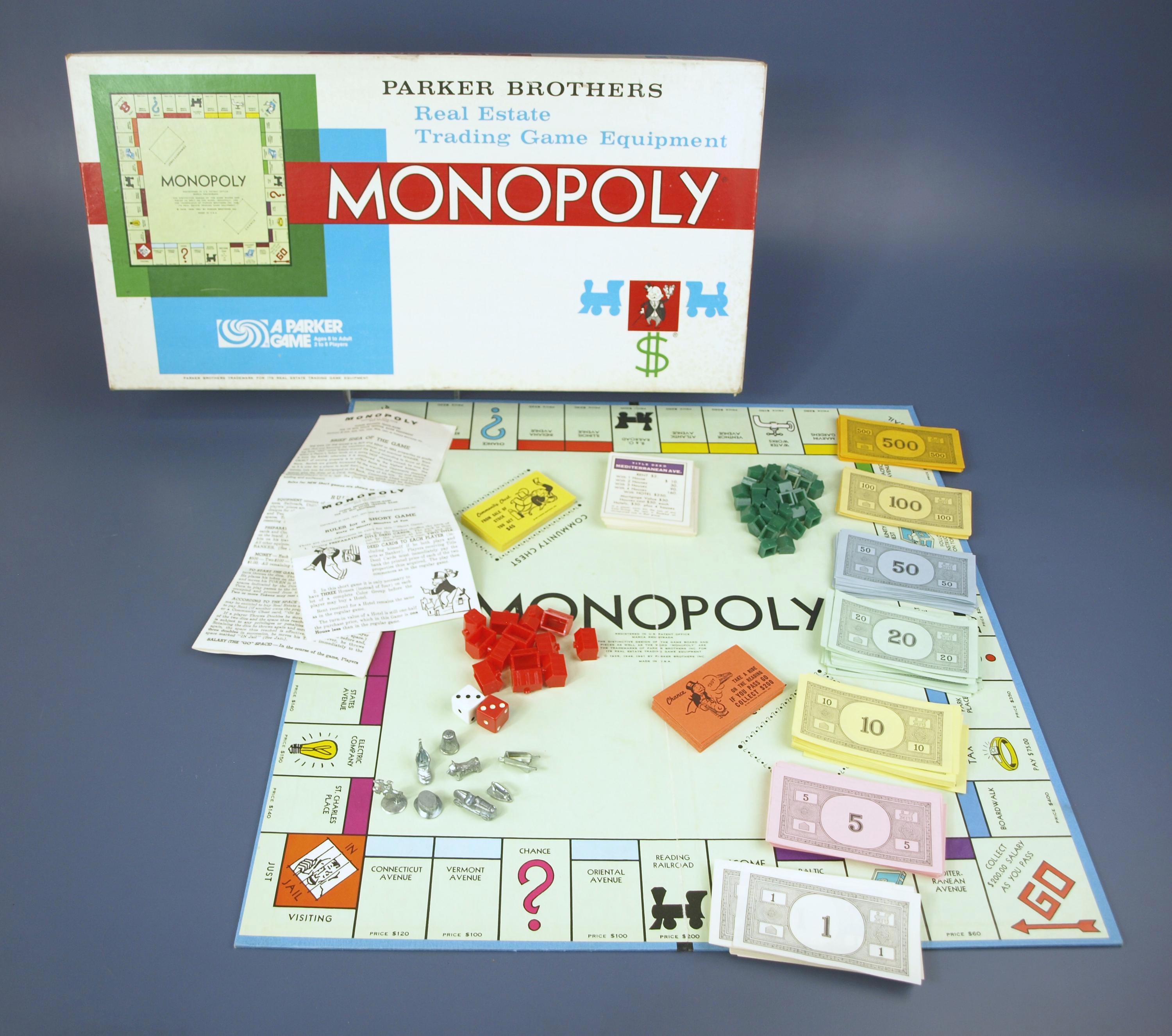 Vintage 1961 Monopoly by Parker Brothers - Complete Game W