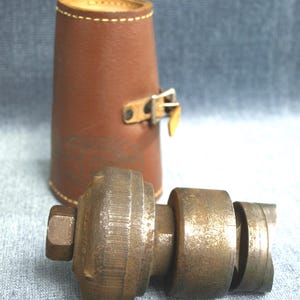 Vintage Greenlee No. 737 Knockout Punch Set for 1.5" & 2" Conduit with Leather Case in Good Condition