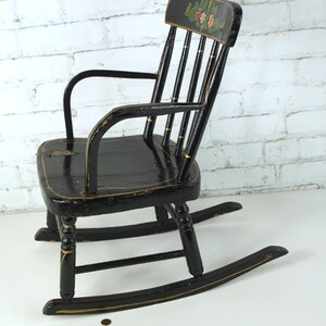 Antique Child's Rocking Chair Circa 1870 Hand Painted and Handwritten ...