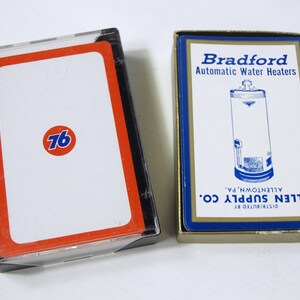 Cartas de Baralho Vintage - 76ers da Liberty - Bradford Automatic Water Heaters Allen Supply Co. da Arrco - Ótimo Estado