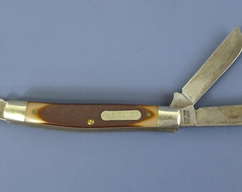Rasoio vintage Schrade Old Timer USA 340t Middleman a 3 lame Stockman Limited, circa anni '70.