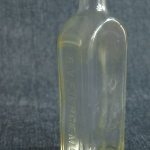 Vintage R.V. Pierce M.D. Buffalo, N.Y. Large Clear Glass Medicine Bottle