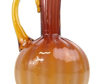 Extremely Rare New England Glass Company Plated Amberina Cruet