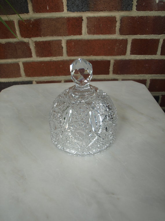 Vintage Cut Crystal Butter Dish Domed Lid with Mismatched Etsy