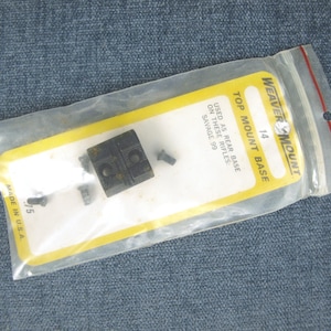 Vintage Olin Weaver Company WEAVER MOUNT 14 Top Mount Base - Rear Base for SAVAGE 99 - New / Old Stock