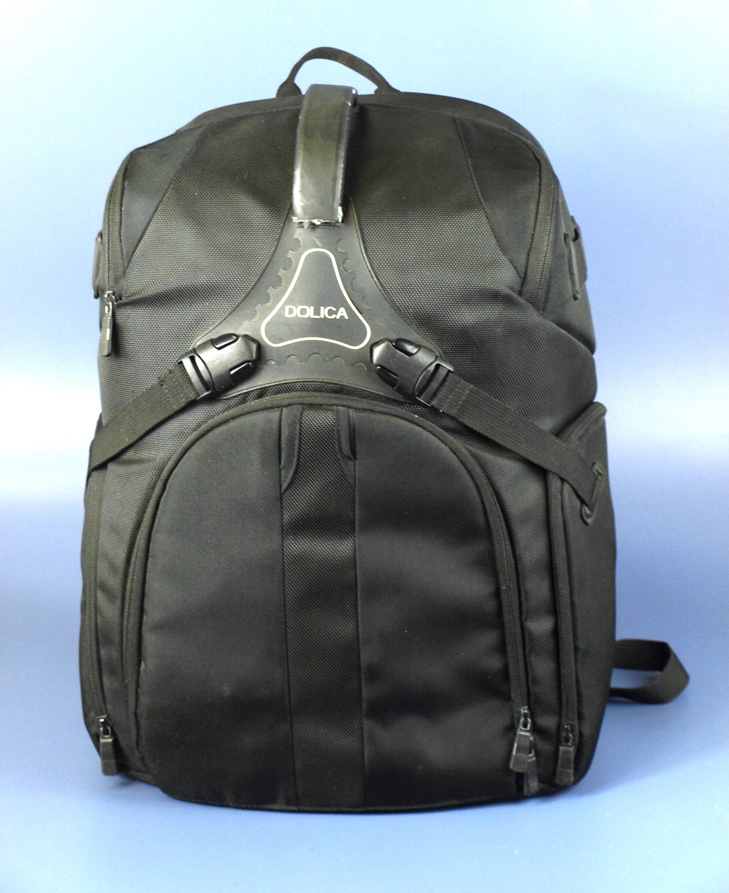 Dolica DK-30 Black Travel Camera Backpack Large - Front Tripod