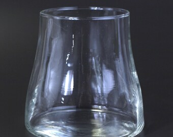Vintage Mid-Century Tapered Glass Whiskey Taster Hand-Blown Conical Rocks Glass