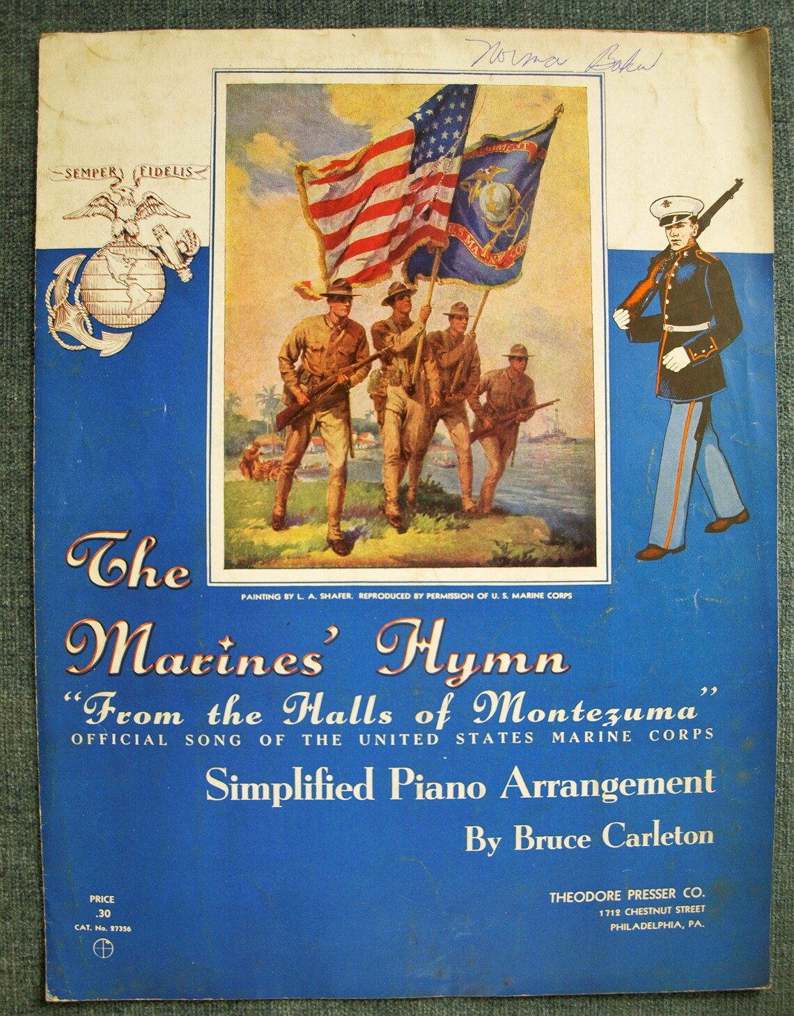 The Marines' Hymn from Halls of Montezuma Official Song of Etsy