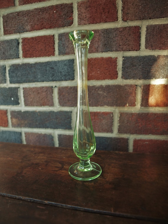 uranium glass bud vase