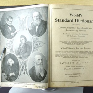 World's Standard Dictionary Self-Pronouncing edited by Prof. C. M. Stevans, PhD - National Publishing Co, 1925 - HC, no DJ - Good+