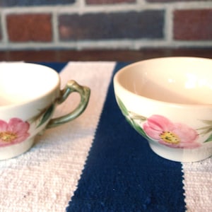 Franciscan Desert Rose Pair of Tea Cups - Hand Decorated Ceramic Dinnerware – Made in England – Excellent Condition
