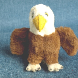 Vintage Dankin & Co Plush Bald Eagle Stuffed Animal - 1981 - 7.5&quot; tall