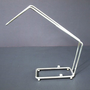 Vintage Silver Plated Wine Bottle Holder / Server - Maker Unknown - Angular Construction for Table Top Service - VG