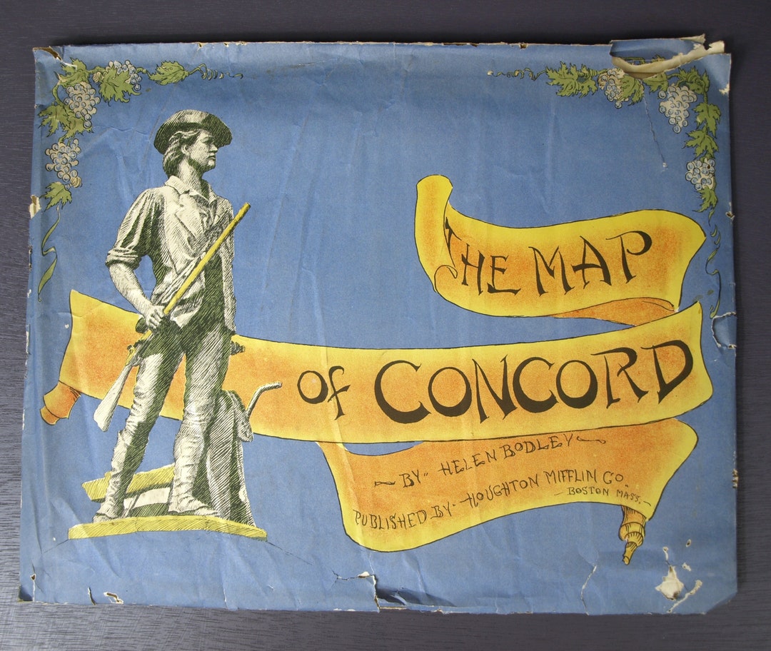 A Map of Concord the Old Musketaquid Plantation by Helen Bodley