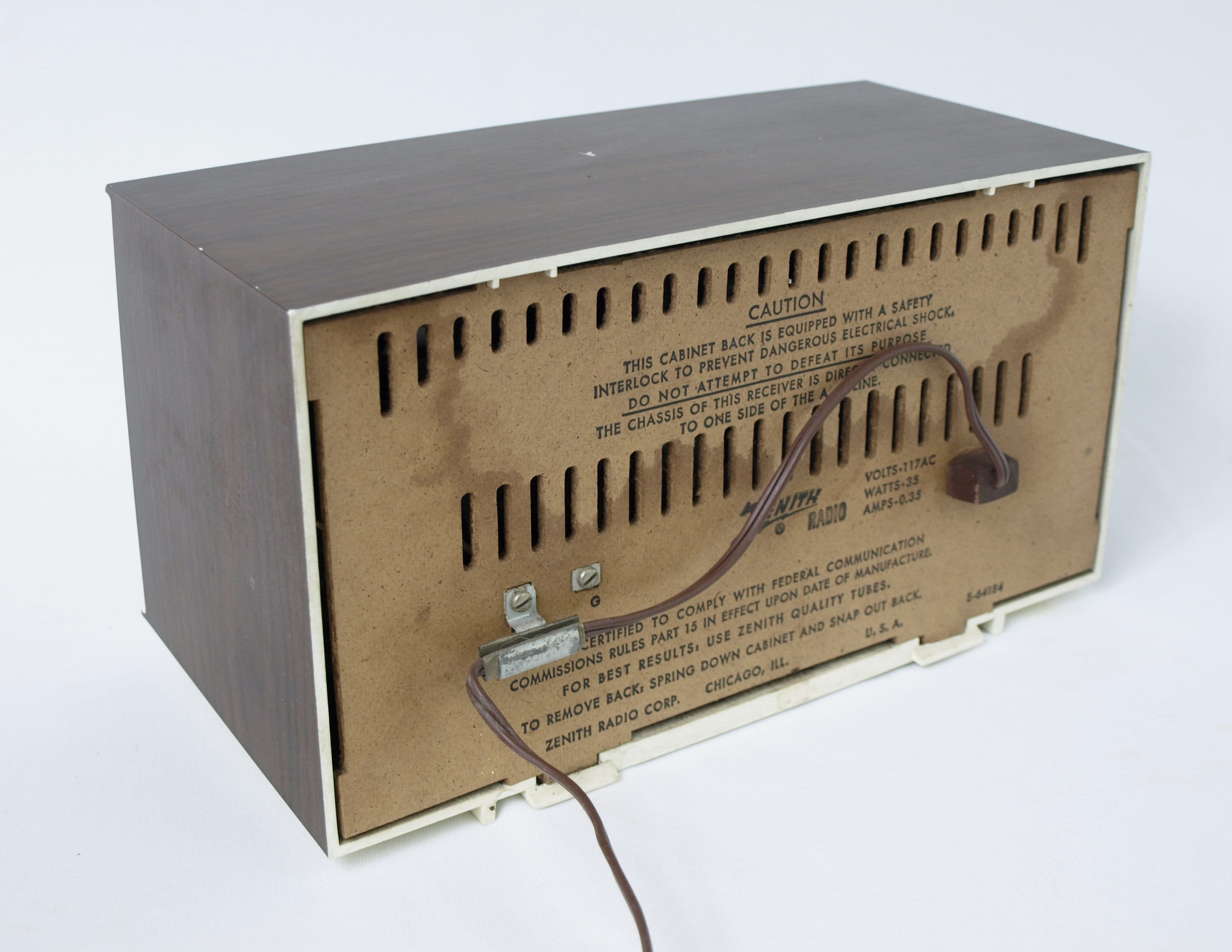 Vintage Zenith Tube AM/FM/AFC Radio Model S-64184, Circa