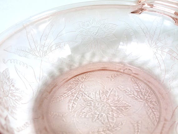 ヴィンテージ ジャネット フローラル ピンク 9インチ ラウンド