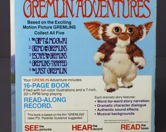 1984 Gremlins Book & Records - the Last Gremlin Story 5 and Escape