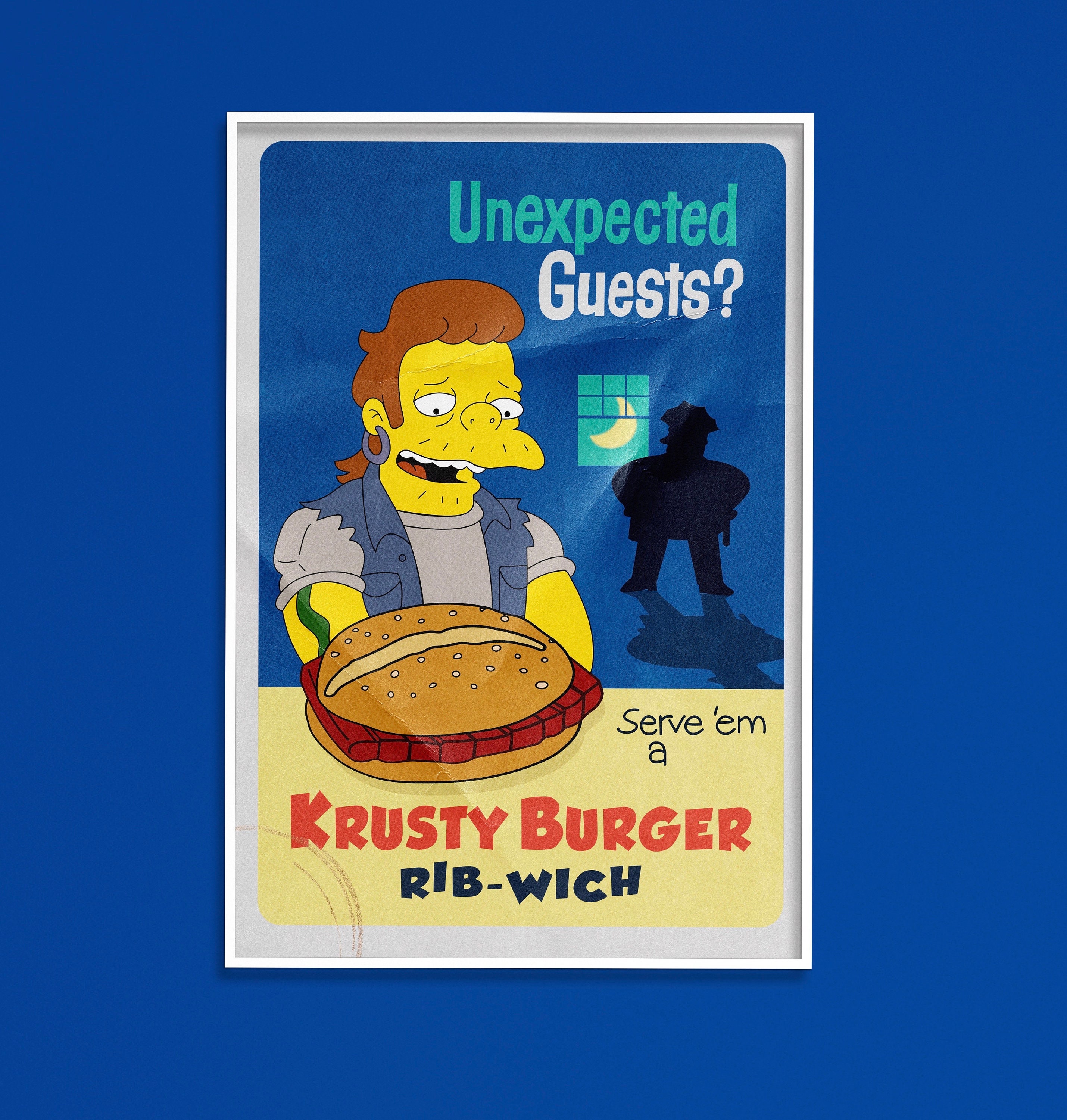 The Simpsons Ribwich A4/A5 Simpsons Print - Krusty Burger Ribwich Poster - Etsy
