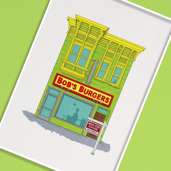 A4/A5 Print - Bob's Burgers, Ocean Avenue - Unreal Estate - Bob's Burgers