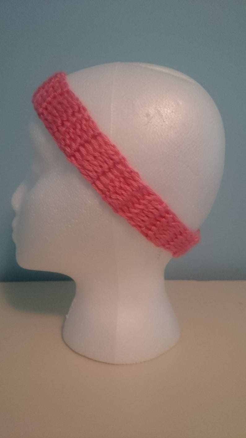 Crochet Peach Headband // Crocheted Headband // Stretchy Etsy