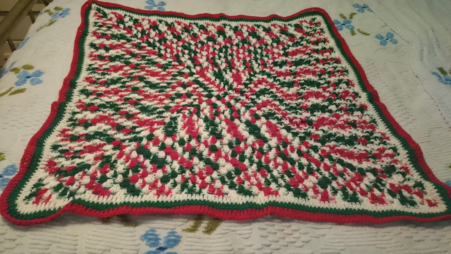 Baby's First Christmas Blanket // Crochet Baby Blanket // Etsy