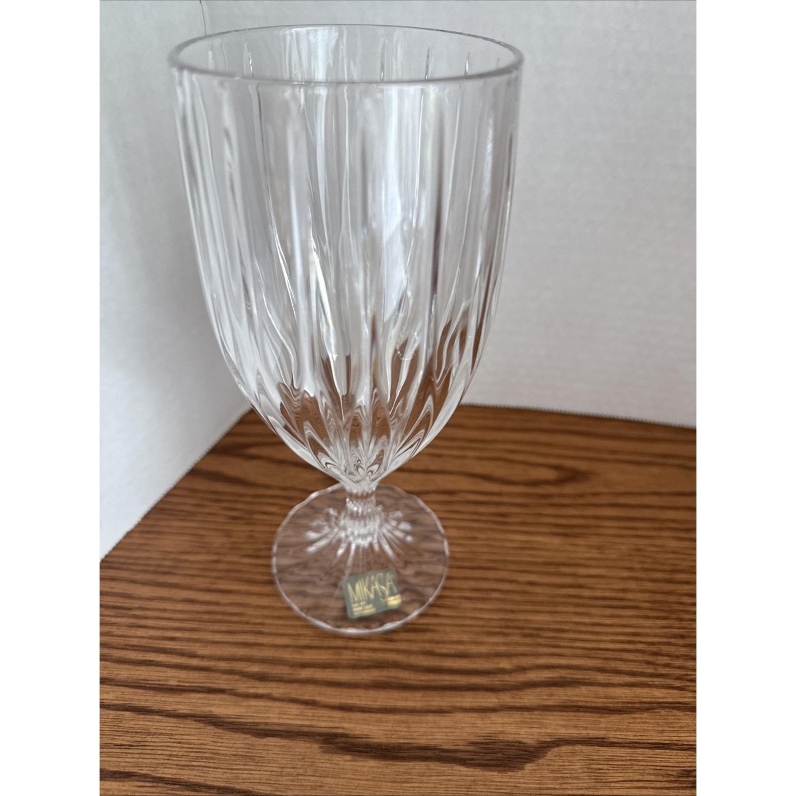 Mikasa Park Lane Iced Tea Water Goblet Crystal Glass Vintage
