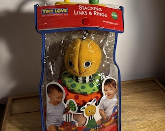 Vintage Rare Tiny Love Stacking Rings Toy Baby Einstein New