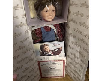 Ashton Drake 15" LAURA, Little House on the Prairie Porcelain Doll, 1992, MIB