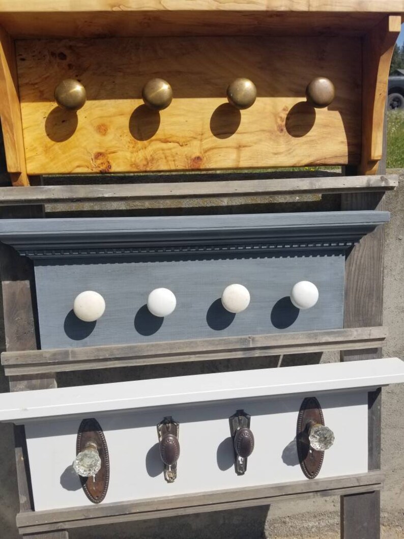 Antique doorknob Coat rack Farmhouse Door knob Coat Rack Etsy