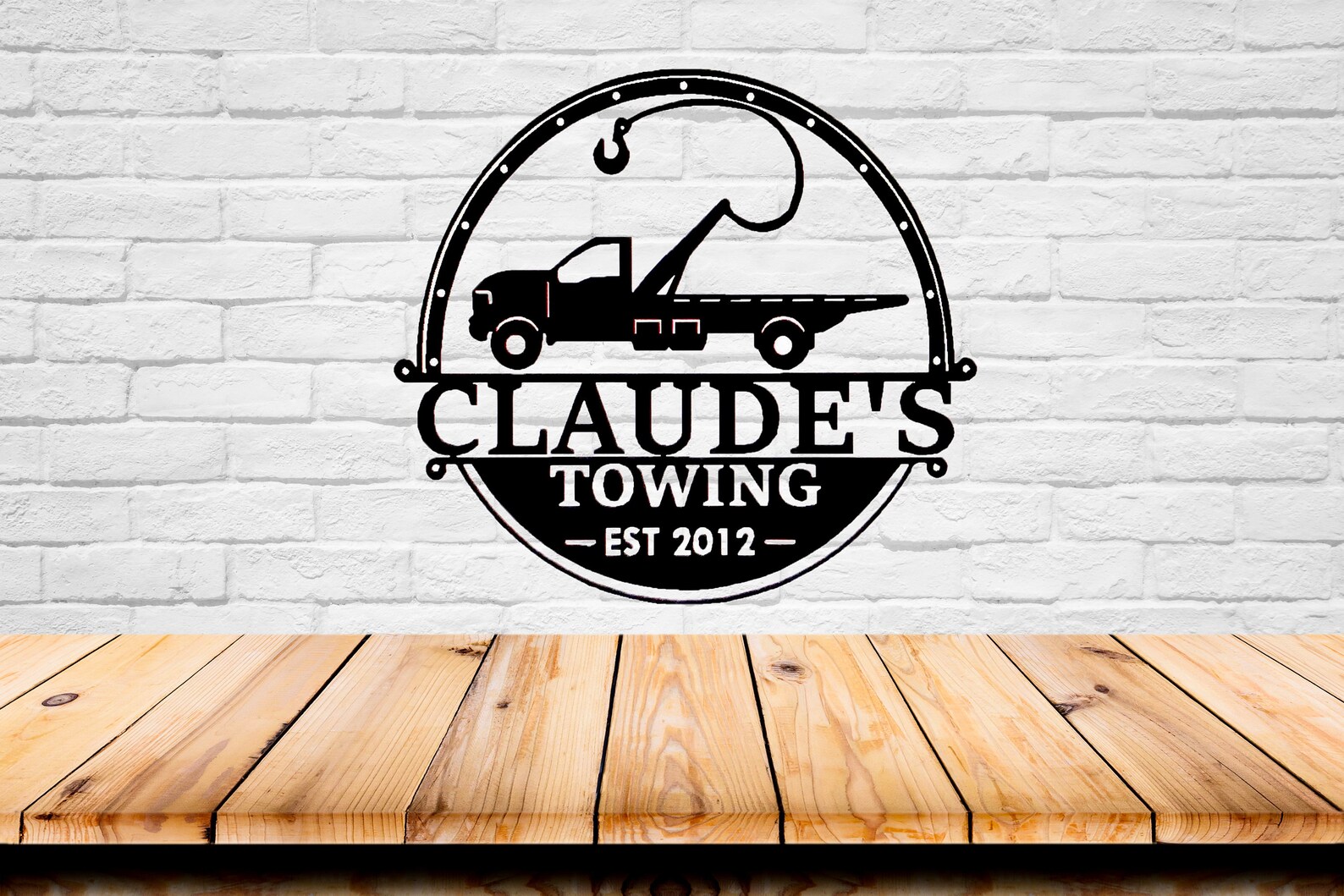 Custom Tow Truck Sign Towing Truck Company Towing Company Etsy