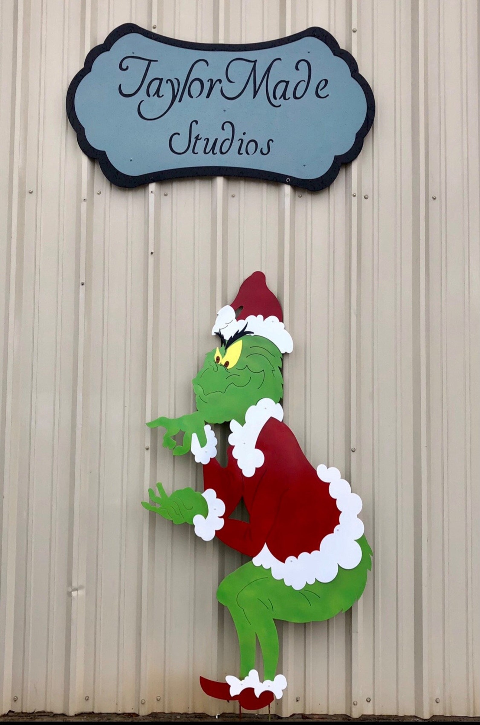 Grinch holding lights Grinch Decor Christmas Decor How  Etsy