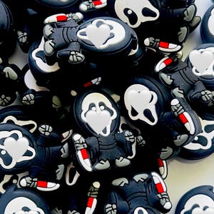 Scary Guy focal beads, Horror focals, bulk beads, silicone beads, silicone focal beads for jewelry, focal beads for pens, Halloween