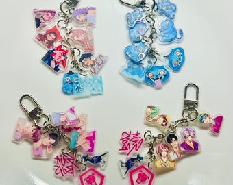 K-pop Bag Charms, Hunters Charms, Resin Acrylic Flatback, Cute Kawaii Purse Charms, Keychain, Jewelry Supplies, Backpack Clip, Charm Dangle