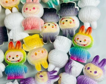 26mm 3DBubu Bunny Charms, Decoden Charms, Resin Flatback, Cute Kawaii Cabochons, Planar, Jewelry Supplies, Scrapbooking Charms
