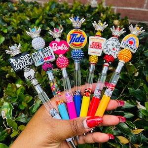 Cute Kawaii Pen, Beaded Pens, Bling Pen, Nail Tech Pens, Sarcasm Pen, Teacher Gifts, Bow Pens, Writing Tools, Fun Pens, Cute Office Supplies