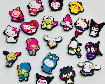 Hello Kitty Shoe Charms, K-pop Charms, Clog accessories, Bag Charms, Rubber Charms, Kpop Shoe Charm, Kerropi, Christmas Gifts For Kids
