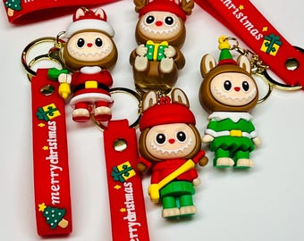 Bubu Christmas Keychain, Kawaii Accessories, Bag Tag, Backpack Tag, Monster Keychain, Limited Edition Keychain, New Car Accessory, Car Gift