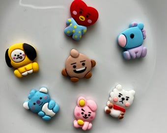 BT21 - SEVEN  6 & 7 Piece Charm Set BT21, BTS, Kawaii, Kpop, K-pop, Music
