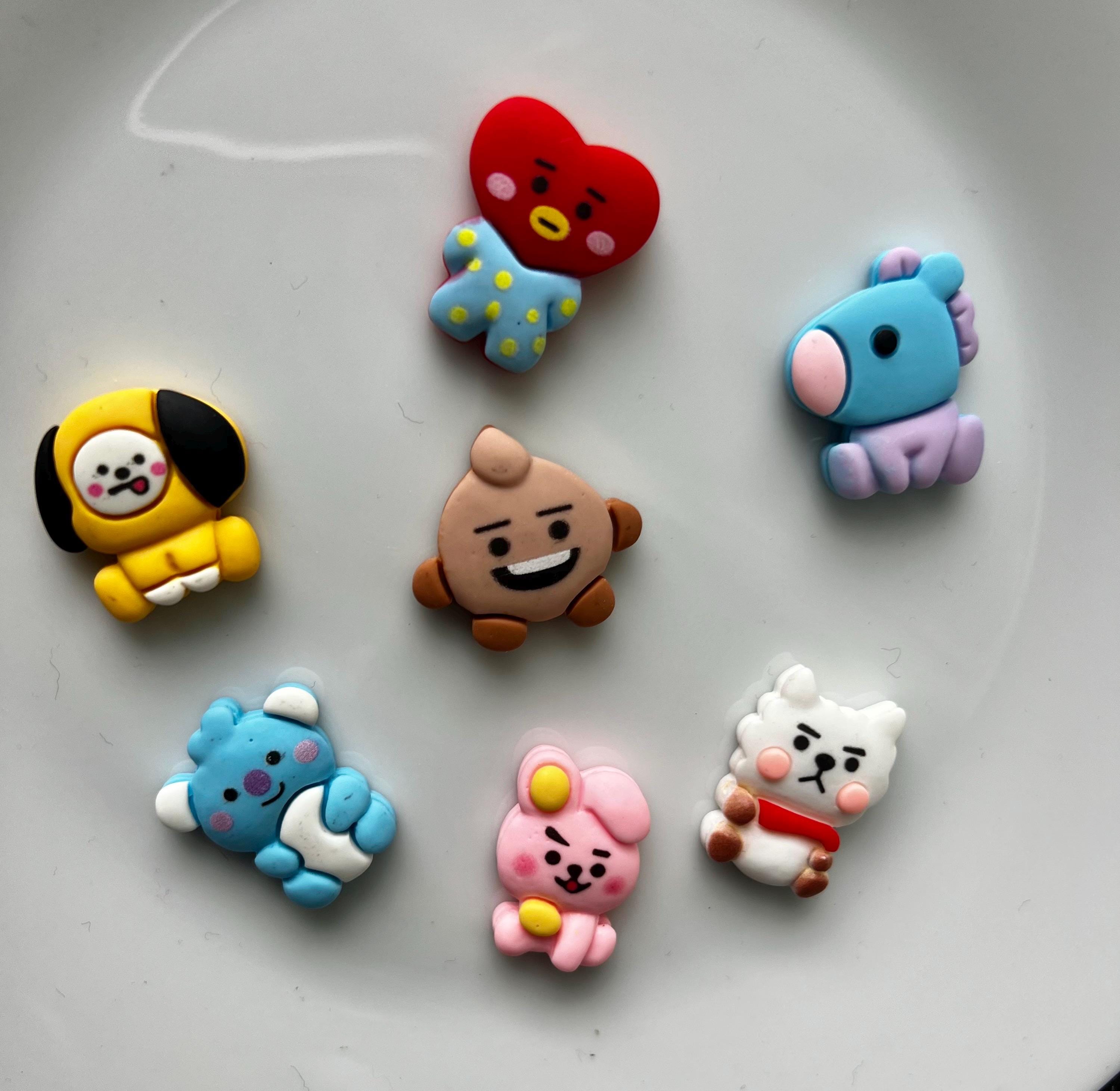 送料無料 店舗 6 & Music K-pop, Kpop, Kawaii, BTS, BT21, Set Charm Piece 7 アイドルグッズ