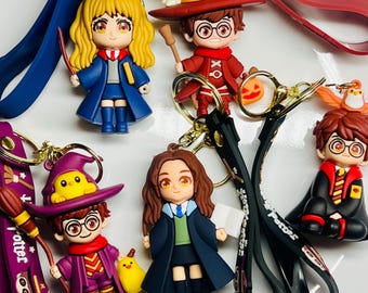 Wizard Keychain, Kawaii Accessories, Bag Tag, Backpack Tag, Magic, Limited Edition Keychain, New Car Accessory, Car Gift, Stocking Stuffers