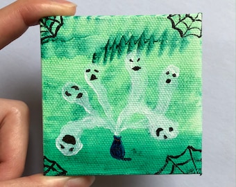 Boooooo - Mini Acrylic Painting